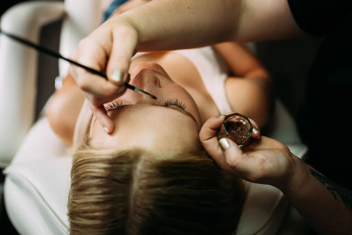 Lash and brow tinting service at The Rested Sole